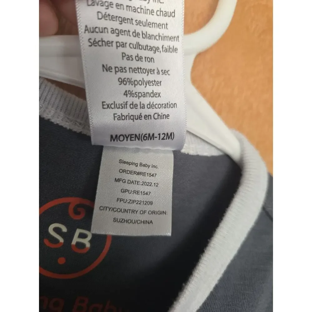 Zipadee Zip 6-12 Months Swaddle by Sleeping Baby Sleep Sack, Grey